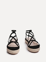 Linzi Black Dezi Strapped Flatform Sandals - Image 3 of 5