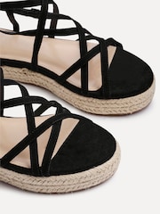 Linzi Black Dezi Strapped Flatform Sandals - Image 5 of 5