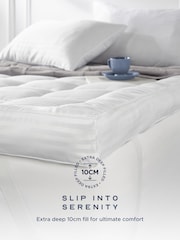 Snuggledown White Luxurious Hotel Mattress 10cm Topper - Image 3 of 12
