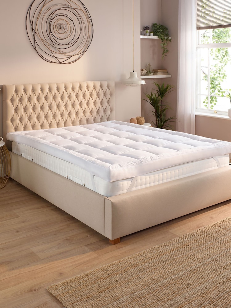 Slumberdown White Sleep Soundly Extra Deep Mattress 10cm Topper - Image 1 of 7