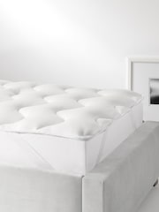 Snuggledown White Scandinavian Knitted Mattress 2.5cm Topper - Image 1 of 9