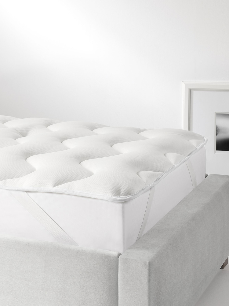 Snuggledown White Scandinavian Knitted Mattress 2.5cm Topper - Image 1 of 9