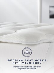 Snuggledown White Scandinavian Knitted Mattress 2.5cm Topper - Image 3 of 9