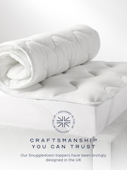 Snuggledown White Scandinavian Knitted Mattress 2.5cm Topper - Image 6 of 9