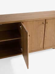 Mid Natural Margot Oak Veneer Large Sideboard - Image 10 of 11