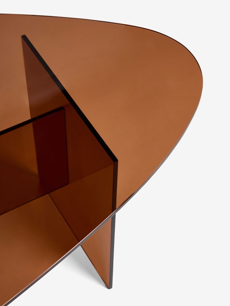 Orange Glass Pebble Coffee Table - Image 6 of 6