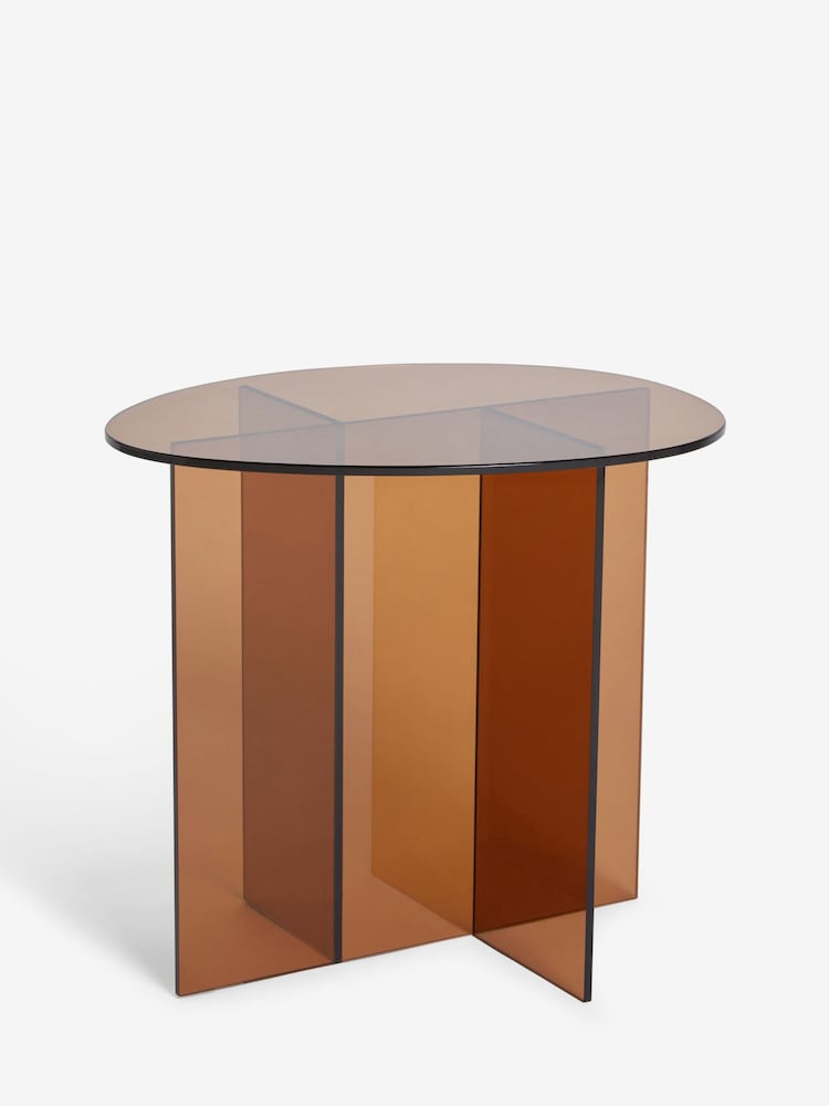 Orange Glass Pebble Side Table - Image 6 of 6