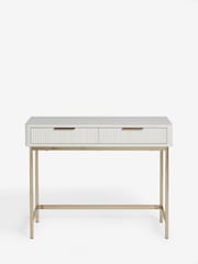 White Emilie Ribbed Console Table - Image 8 of 9