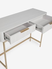 White Emilie Ribbed Console Table - Image 9 of 9