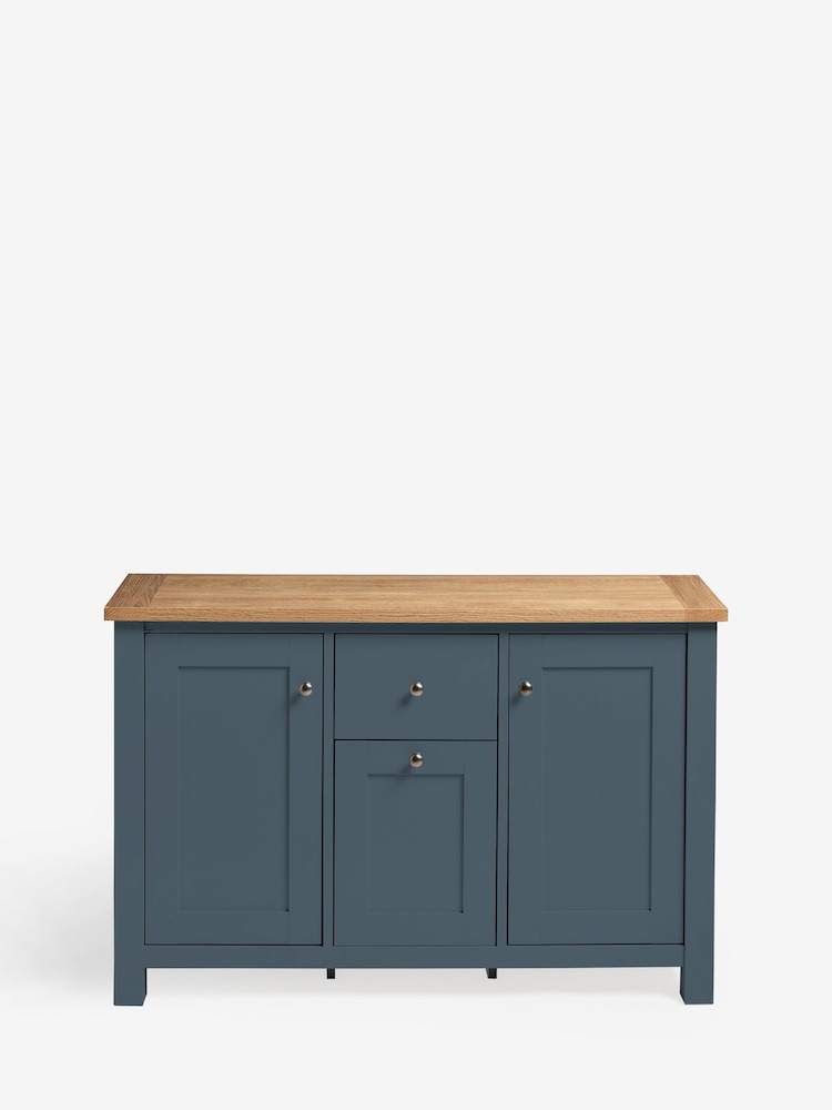 Navy Blue Malvern Oak Effect Large Slim Sideboard - Image 7 of 7