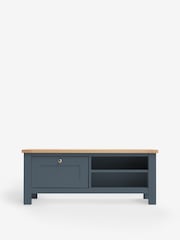 Navy Blue Malvern Oak Effect Storage Coffee Table - Image 3 of 7