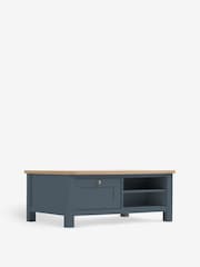 Navy Blue Malvern Oak Effect Storage Coffee Table - Image 4 of 7
