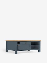 Navy Blue Malvern Oak Effect Storage Coffee Table - Image 5 of 7