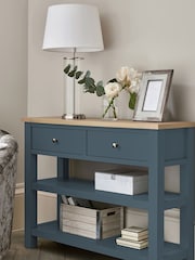Navy Blue Malvern Cream Large Console Table - Image 1 of 6