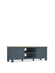 Navy Blue Malvern Oak Effect Up to 60 inch Slim TV Unit - Image 6 of 8