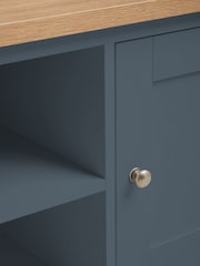 Navy Blue Malvern Oak Effect Up to 60 inch Slim TV Unit - Image 8 of 8