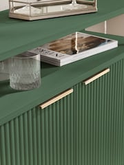 Green Emilie Ribbed Drinks Cabinet - Image 10 of 10