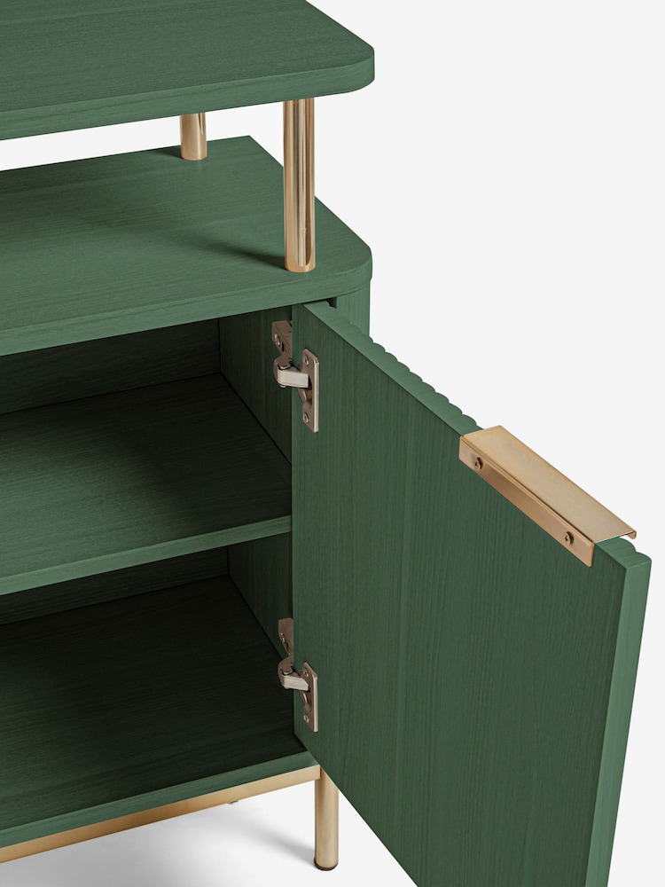 Green Emilie Ribbed Small Sideboard - Image 12 of 12