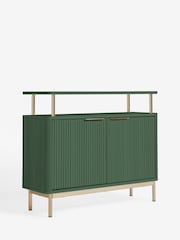 Green Emilie Ribbed Drinks Cabinet - Image 5 of 10
