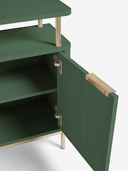 Green Emilie Ribbed Drinks Cabinet - Image 8 of 10
