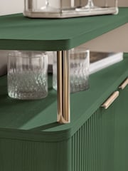 Green Emilie Ribbed Drinks Cabinet - Image 9 of 10