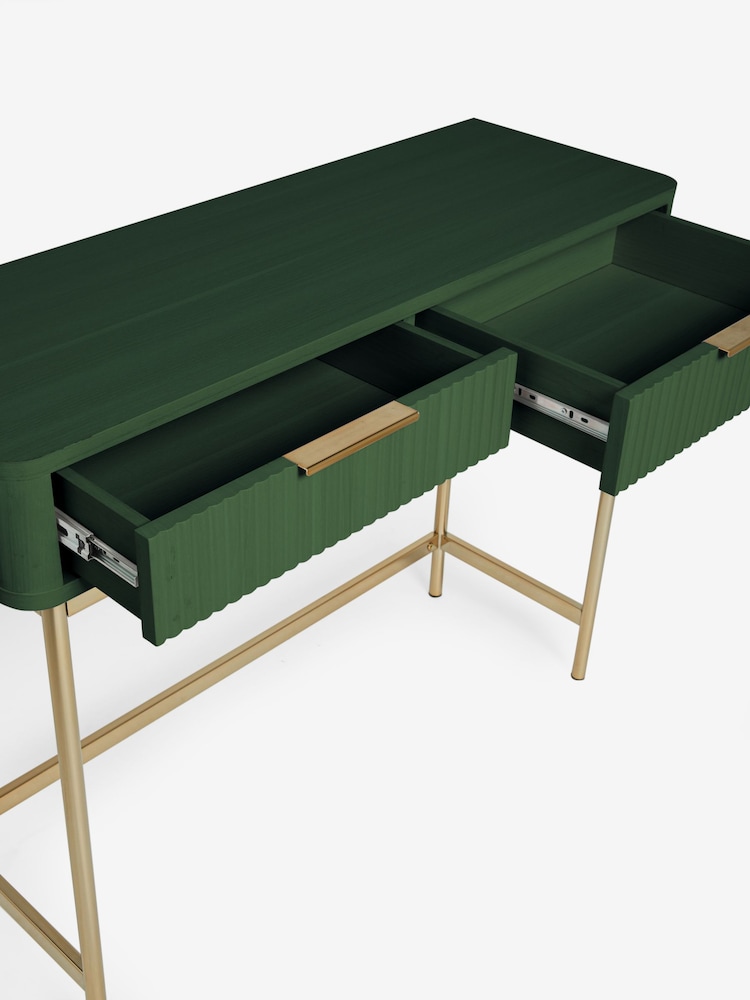 Green Emilie Ribbed Console Table - Image 11 of 11