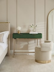 Green Emilie Ribbed Console Table - Image 2 of 8