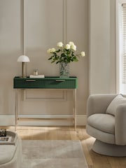 Green Emilie Ribbed Console Table - Image 3 of 8