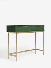Green Emilie Ribbed Console Table - Image 7 of 8