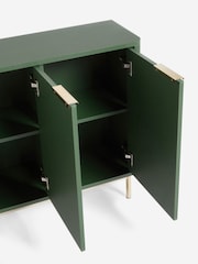 Green Emilie Ribbed Space Saving Large Sideboard - Image 5 of 10
