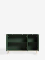 Green Emilie Ribbed Space Saving Large Sideboard - Image 8 of 10