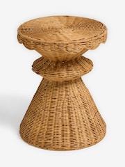 Natural Rattan Scallop Side Table - Image 4 of 4