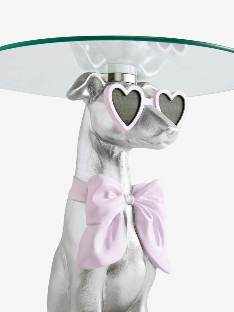 Silver Willamina Whippet Dog Side Table - Image 5 of 5 Silver Willamina Whippet Dog Side Table - Image 5 of 5