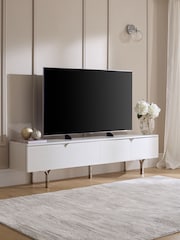 White Evie Gloss Up to 80 inch TV Unit - Image 1 of 8