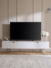 White Evie Gloss Up to 80 inch TV Unit - Image 2 of 8