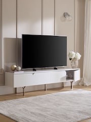 White Evie Gloss Up to 80 inch TV Unit - Image 3 of 8