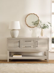 Light Langton Oak Effect Space Saving Large Sideboard - Image 2 of 9