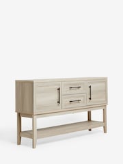 Light Langton Oak Effect Space Saving Large Sideboard - Image 7 of 9