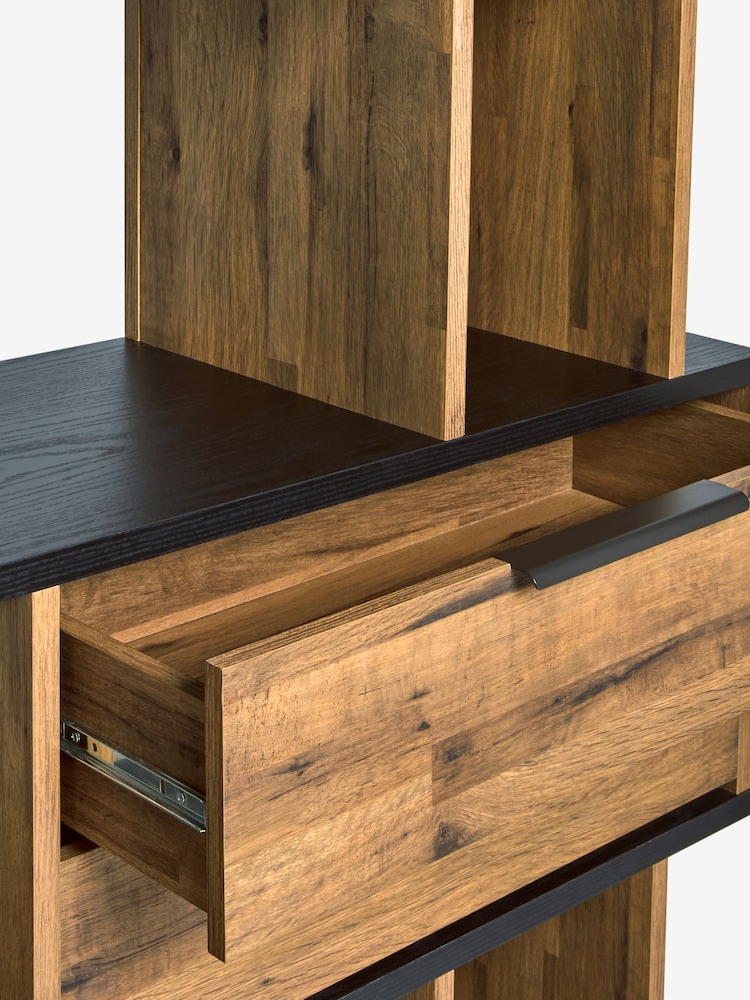 Dark Bronx Oak Effect Extra Wide Shelf - Image 11 of 11 Dark Bronx Oak Effect Extra Wide Shelf - Image 11 of 11