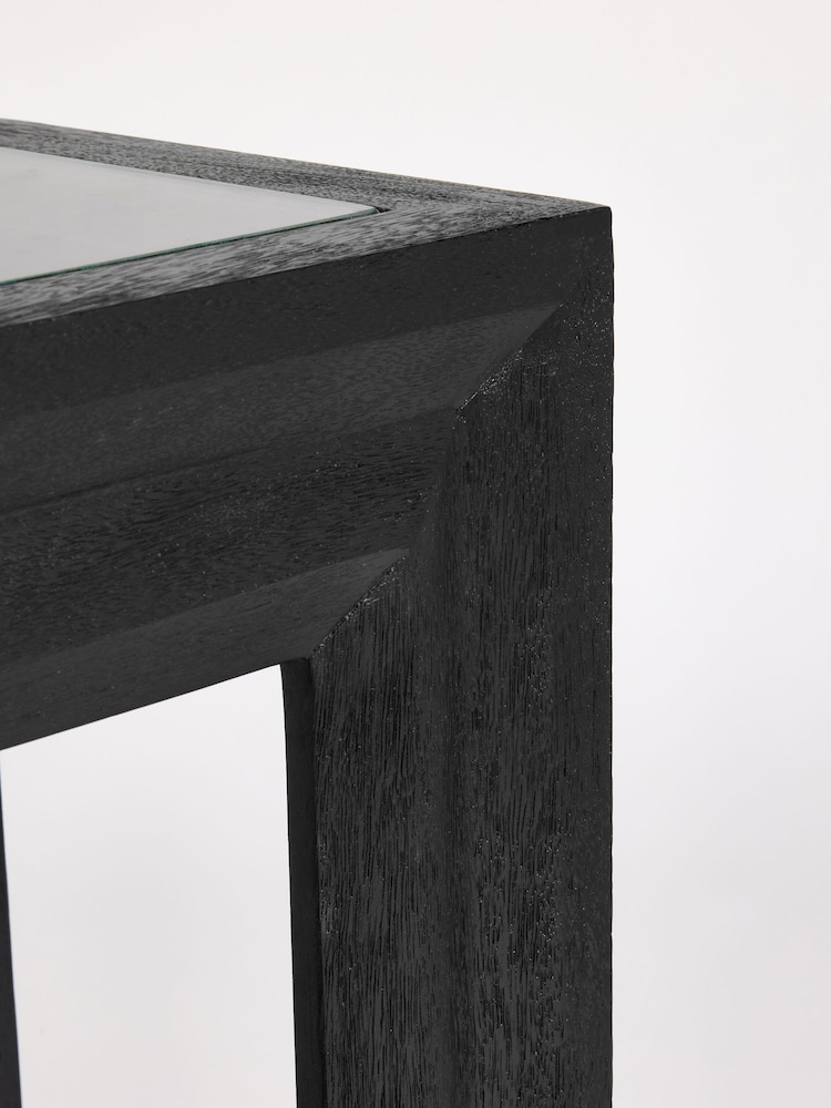Black Ritz N Premium Mango Wood and Glass Console Table - Image 7 of 7