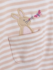 Rosa - JoJo Maman Bébé 100% Organic Cotton Bear Embroidered Sleepsuit - Imagen 6 de 6