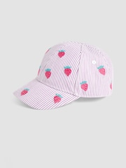 JoJo Maman Bébé Lilac Embroidered Cap - Image 1 of 4