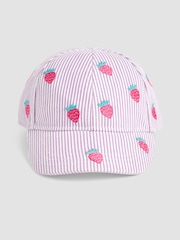 JoJo Maman Bébé Lilac Embroidered Cap - Image 2 of 4