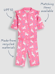 JoJo Maman Bébé Unicorn Unicorn Sun Protection Suit 2 Piece - Image 4 of 9