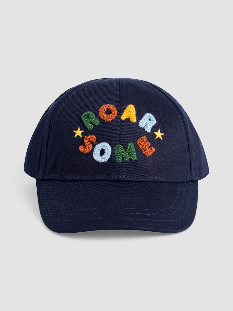 JoJo Maman Bébé Navy Appliqué Cap - Image 2 of 4