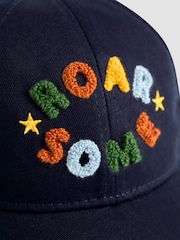 JoJo Maman Bébé Navy Appliqué Cap - Image 3 of 4