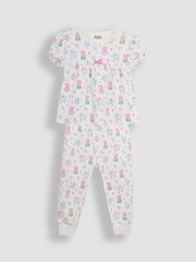 JoJo Maman Bébé Cream Peppa Pig Jersey Pyjamas - Image 1 of 11