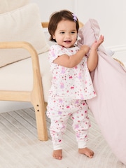 JoJo Maman Bébé Cream Peppa Pig Jersey Pyjamas - Image 10 of 11