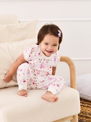 JoJo Maman Bébé Cream Peppa Pig Jersey Pyjamas - Image 6 of 11