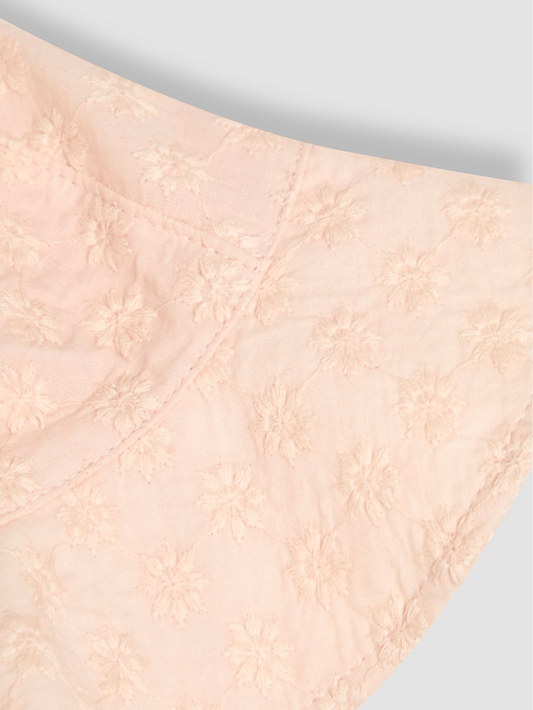 JoJo Maman Bébé Pink Broderie Floppy Hat - Image 3 of 3 JoJo Maman Bébé Pink Broderie Floppy Hat - Image 3 of 3